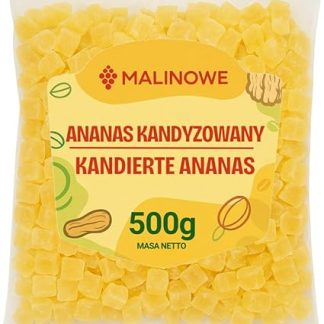 Засахаренный ананас с малиной, кубики, 500 г, натуральный, премиум-класса.