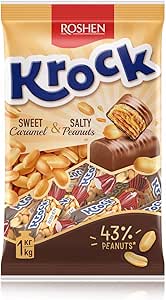 Конфеты ROSHEN KROCK, карамель, 43% орехов, 1 кг