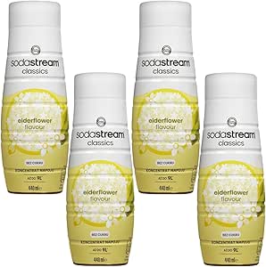 Сироп из цветков бузины Sodastream 4 шт., черный концентрат из цветков бузины, без сахара, 440 мл.