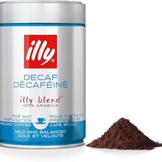 Молотый кофе Illy Espresso без кофеина, 250 г, 1 упаковка.