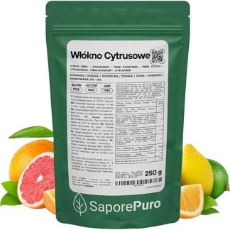 SaporePuro Цитрусовая клетчатка 250 г - Загуститель, эмульгатор и натуральный стабилизатор - Идеально подходит для мороженого, соусов, сыров, глазури, выпечки - Без глютена