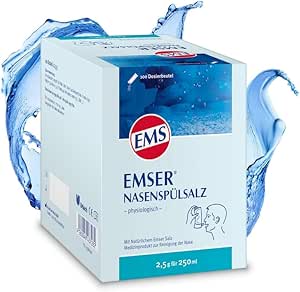 Физиологическая соль для промывания носа EMSER, упаковка 100 шт.
