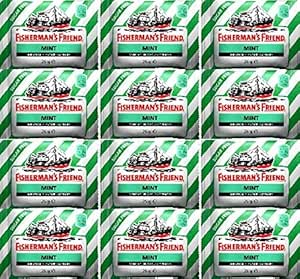 Леденцы Fishermans Friend без сахара со вкусом мяты и ментола, 25 г, 12 упаковок.