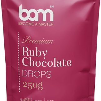 Шоколадные капли BAM Ruby Premium, для плавления, для домашнего и профессионального использования, 250 г.