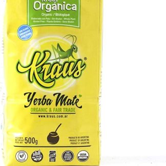Kraus Mate Organica 500 г - органический чай мате из Аргентины, произведенный с соблюдением принципов справедливой торговли.