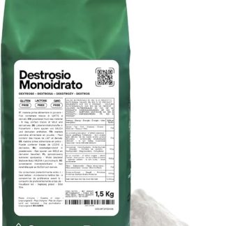 SaporePuro Декстроза моногидрат 1,5 кг - Идеально подходит для десертов, мороженого и сорбетов.