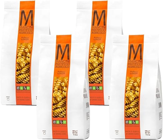 Mancini Pastificio Agricolo - Фузилли длинные 2 кг (4 упаковки по 500 гр)