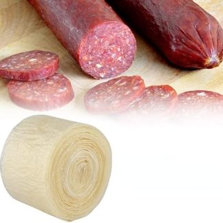 Оболочка для сушеных съедобных колбас, двухслойные коллагеновые оболочки для ароматных домашних колбас, ветчина 8 м