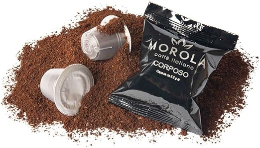 Morola Caffè Italiano - Капсулы, совместимые с кофемашинами Nespresso® - Насыщенный вкус - Упаковка из 100 капсул - Совместимо с NSP