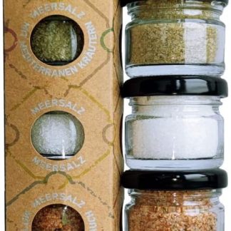 GLOSA MARINA - Набор из 5 изысканных солей Sal Marina № 3 - Морская соль с Майорки, идеальный подарочный набор специй (5 x 25 г)