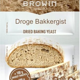 Browin 409223 Сухие пекарские дрожжи - для хлеба, пиццы, булочек, дрожжевого теста на 2 кг муки, 2x16 г