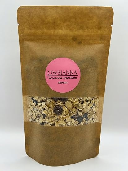 Овсянка с клюквой, шоколадом и бананом, 1000 г. Вкусный и полезный завтрак, 1 кг.
