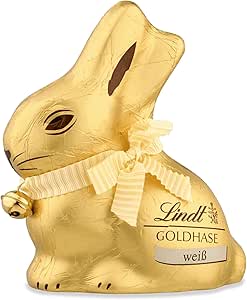 Lindt Goldhase — премиальный белый шоколад к Пасхе, 4 штуки в упаковке (4 x 100 г)