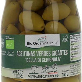 Крупные зеленые оливки, 550 г, органические.