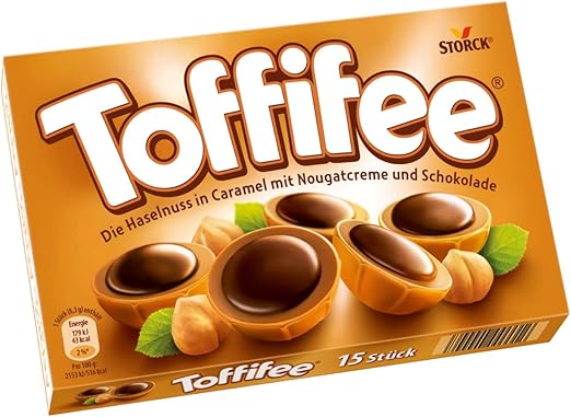 Toffifee – 1 x 125 г – карамельно-фундуковая, нуга и шоколад