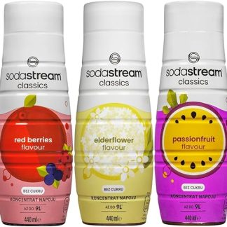 Набор из 3 сиропов Sodastream для приготовления концентрированной воды без сахара для аппарата Saturator.