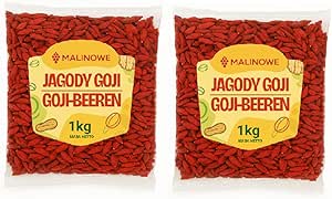 Набор из 2 сушеных ягод годжи (1 кг), 100% натуральные. Малина и ягоды годжи.