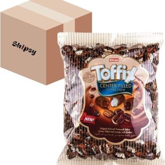 Кофейные конфеты Toffix Coffee Elvan 1 кг, ириски с кофейной начинкой, коробка Shipsy 1 кг.