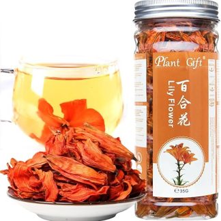 Подарочный набор Plant Gift: 100% чистый натуральный чай из лилий, 百合花 (чистый натуральный чай из лилий), чай из лилий премиум-класса, сушеный чай из лилий, органический чай для здоровья, 35 г.