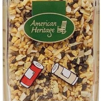 Приправа для бубликов American Heritage Everything Bagel Seasoning — универсальная смесь специй с жареным чесноком, луком, кунжутом, маком и калифорнийской морской солью, идеально подходит для сливочного сыра, 60 г.
