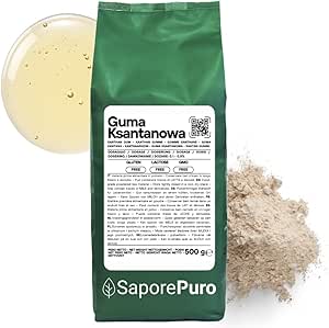 Ксантановая камедь Saporepuro 500 г – стабилизатор, связующее вещество, загуститель, идеально подходит для приготовления гелей, мороженого, конфет, кремов, соусов, безглютеновых продуктов.