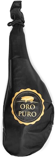 Oro Puro | Иберийская ветчина Cebo, 50% иберийская порода | Кусок около 9 кг, с выдержкой в течение 24 месяцев и естественной сушкой | Свиньи на экстенсивном рационе