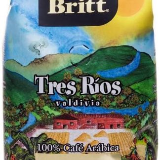 Кофе Café Britt - коста-риканский кофе Tres Rios Valdivia (1 упаковка) - молотый, арабика, кошерный, без глютена, 100% изысканный, средней светлой обжарки.
