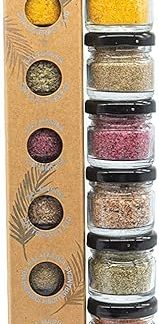 GLOSA MARINA Изысканная соль, соль с Майорки — идеальный подарочный набор/набор для соли, особый подарочный набор морской соли, 8 x 25 г, 200 г