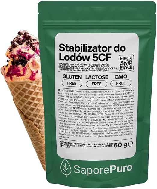 Стабилизатор Saporepuro для мороженого и щербета с добавлением муки из тары и гуара - 50 грамм