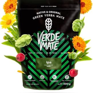 Verde Mate Green IPA 0,5 кг Бразильский мате с хмелем! Оригинальное и сбалансированное сочетание Сила натурального кофеина Чай мате из Бразилии 500 г Высушен на воздухе