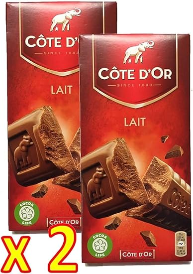Бельгийский молочный шоколад Cote d'Or XL 200 г (200 г) – упаковка из 2 x 200 г