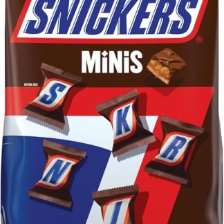 Мини-шоколадные батончики SNICKERS из молочного шоколада — подарок на День отца, большая упаковка (950 г).