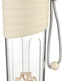 Премиальный шейкер для протеиновых коктейлей – высококачественный дизайн, легко моется, герметичен, эффективная протеиновая смесь – 700 мл (бежевый)