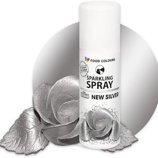 Пищевые красители, пищевой краситель в виде спрея, серебристый металлик, 50 мл