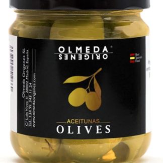 OLMEDA ORÍGENES - Оливки Гордаль без косточек (Стеклянная банка 370 гр)