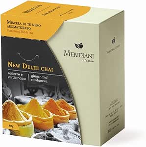 Meridiani® Черный чай с имбирем и кардамоном Смесь черного чая и специй для заваривания Чай масала со специями и ванилью (80 г) Чайник для черного чая