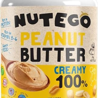 Арахисовое масло Nutego Creamy, 1 кг - 100% натуральное арахисовое масло - высокое содержание белка - без добавления соли, сахара, масла или пальмового масла - веганский продукт