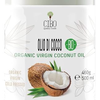 Органическое кокосовое масло холодного отжима Family Foods Extra Virgin (500 г), стеклянная банка, для приготовления пищи, выпечки, увлажнения кожи и кондиционирования волос.