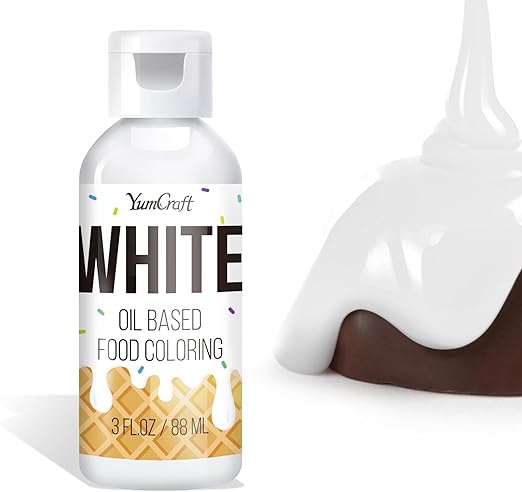Пищевые красители на масляной основе для шоколада, яркие цвета, пищевые красители для шоколада, глазурь для конфет, крем, глазурь, жирорастворимые красители, красители для выпечки, помадка (белая, 88 мл)