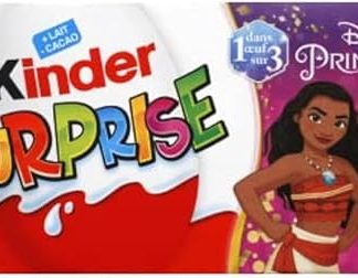 Шоколадные яйца Kinder с принцессами Диснея – упаковка из 3 яиц по 20 г.