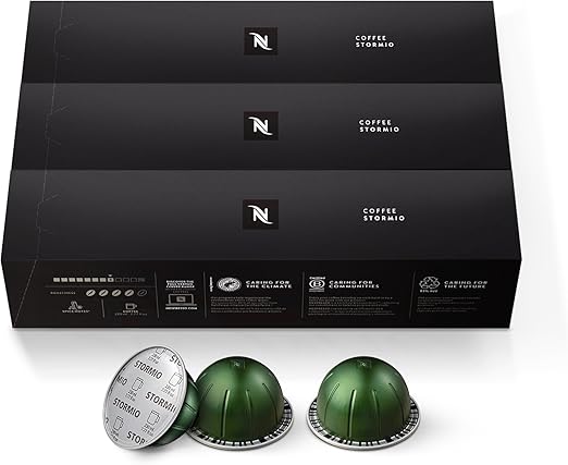 Капсулы Nespresso Vertuo, Stormio, кофе темной обжарки, 30 кофейных капсул, 221 г.