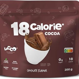 Горячий шоколад Locco без сахара, 200 г, веганский, кето, без лактозы, питьевой шоколад, обезжиренный, без калорий (оригинальный)