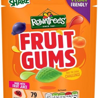 Веганские конфеты Rowntree's Fruit Gums, упаковка 150 г (для совместного употребления).