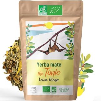 ORIGEENS YERBA MATE ЛИМОН 200г Мате Женгембре Цитрон Ле Тоник Йерба Мате Органический, необжаренный, без пыли Энергетический и детокс-напиток