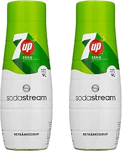 Sodastream 2x 7UP ZERO SUGAR SYRUP JUICE CONCENTRATE FOR WATER