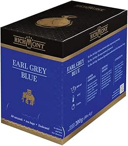 Черный чай Ричмонд Эрл Грей Блю, 50 пакетиков