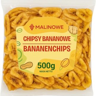 Банановые чипсы со вкусом малины, 500 г, сушеные бананы премиум качества.