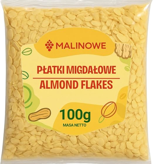 Малиновые миндальные хлопья, 100 г, нарезанный миндаль