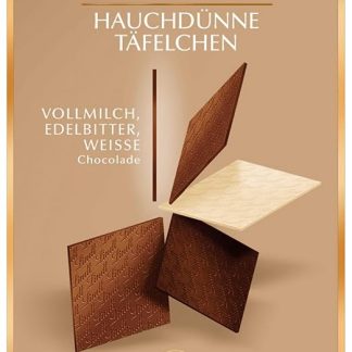 Шоколадные батончики Lindt Extra Thin Readable 125 г Цельный молочный шоколад, темный шоколад и мокко