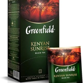Greenfield Kenyan Sunrise 25 чайных пакетиков черный чай классический черный чай завтрак Кения богат антиоксидантами Черный чай, Кения 50 г